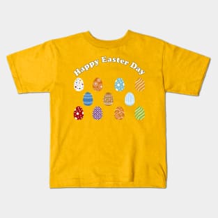 Cute Colorful Easter Egg Hunt Happy Easter Day Kids T-Shirt